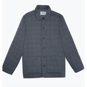 Alex Crane Mens Quilted Kite Chore Coat Jacket Charcoal Gray Cotton XL Lux NWT